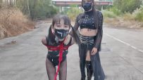 【惩戒学园】loli女战士2上 女战士 双马尾 连体黑丝 百合调教 女虐女 户外押解 野外放