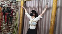 束缘阁 陈晓雪 火字型柱子与叉架固定 12厘米高跟鞋折磨