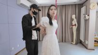 一绳所爱 杨若琳白色礼服，五花紧缚逛店