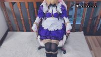 【BadCat】【FATE GO 贞德女仆cos】椅子捆绑 挣扎 棉袜蒙眼堵嘴 强制GC 踩头
