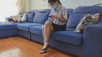 小鱼肉丝包臀裙挠痒【墨色】【定拍】小鱼ol肉丝包臀裙黑色高跟鞋捆绑放置挠痒