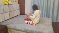 【一只萌熊】分腿日式下趴加并腿简易老虎凳两种床上固定惩罚自缚教程（两种都带了文字