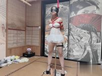 【缚心室】颜面崩坏的花嫁少女，高跟肉丝罚站架。郊狼+强力电击鞭惩罚，breathplay+[X
